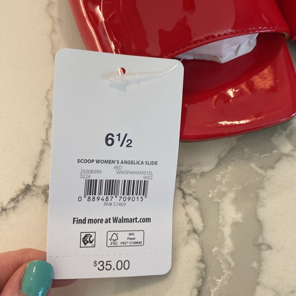 NWT Scoop Red Women's Heeled Sandals - Picture 2 of 5